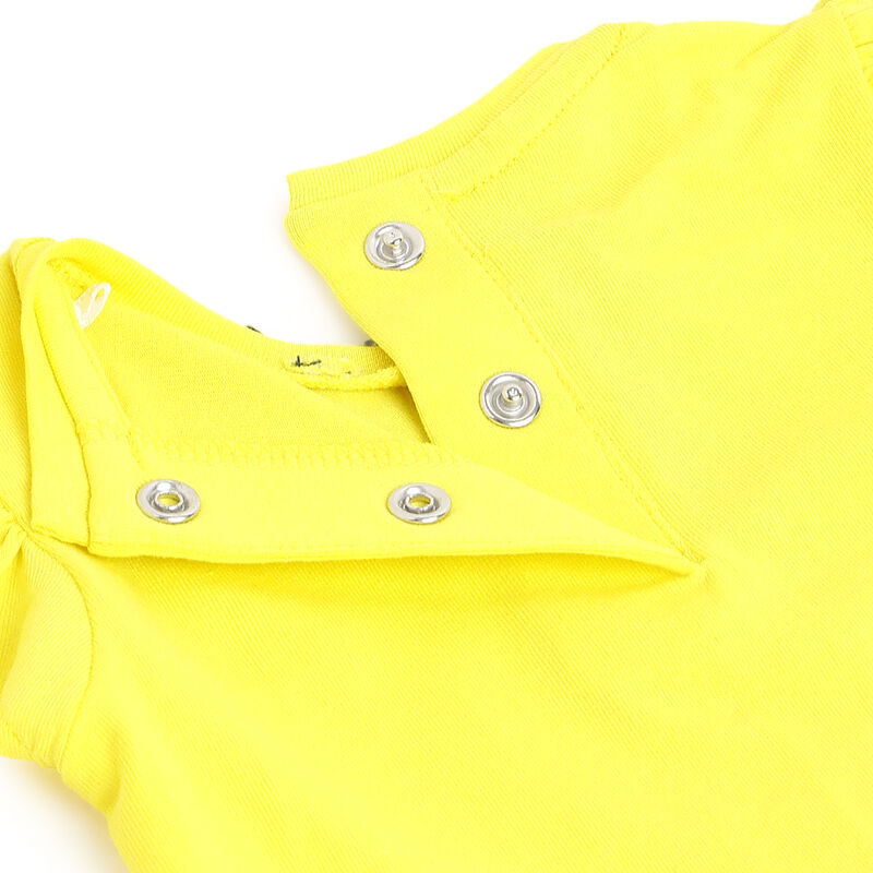 Girls Yellow and Blue Printed Outfit with Leggings image number 5